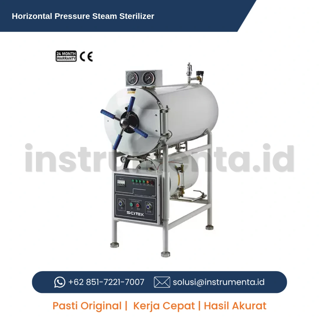 Official Supplier Horizontal Pressure Steam Sterilizer Scitek ST-HYDA Series Autoclave Horizontal Ekonomis Laboratorium